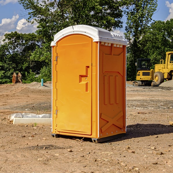 can i customize the exterior of the porta potties with my event logo or branding in Falcon